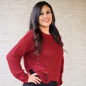 Nohemi ripped sweater